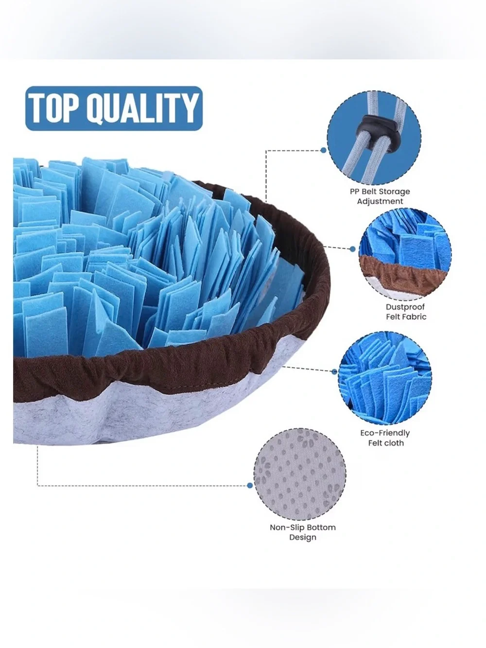 New! Snuggle mat for fast-eating dogs - machine washable